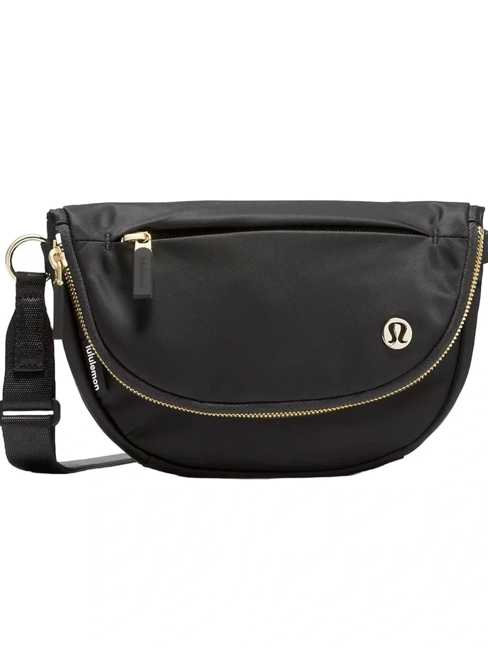 Lululemon Black Crossbody Bag with Gold Hardware